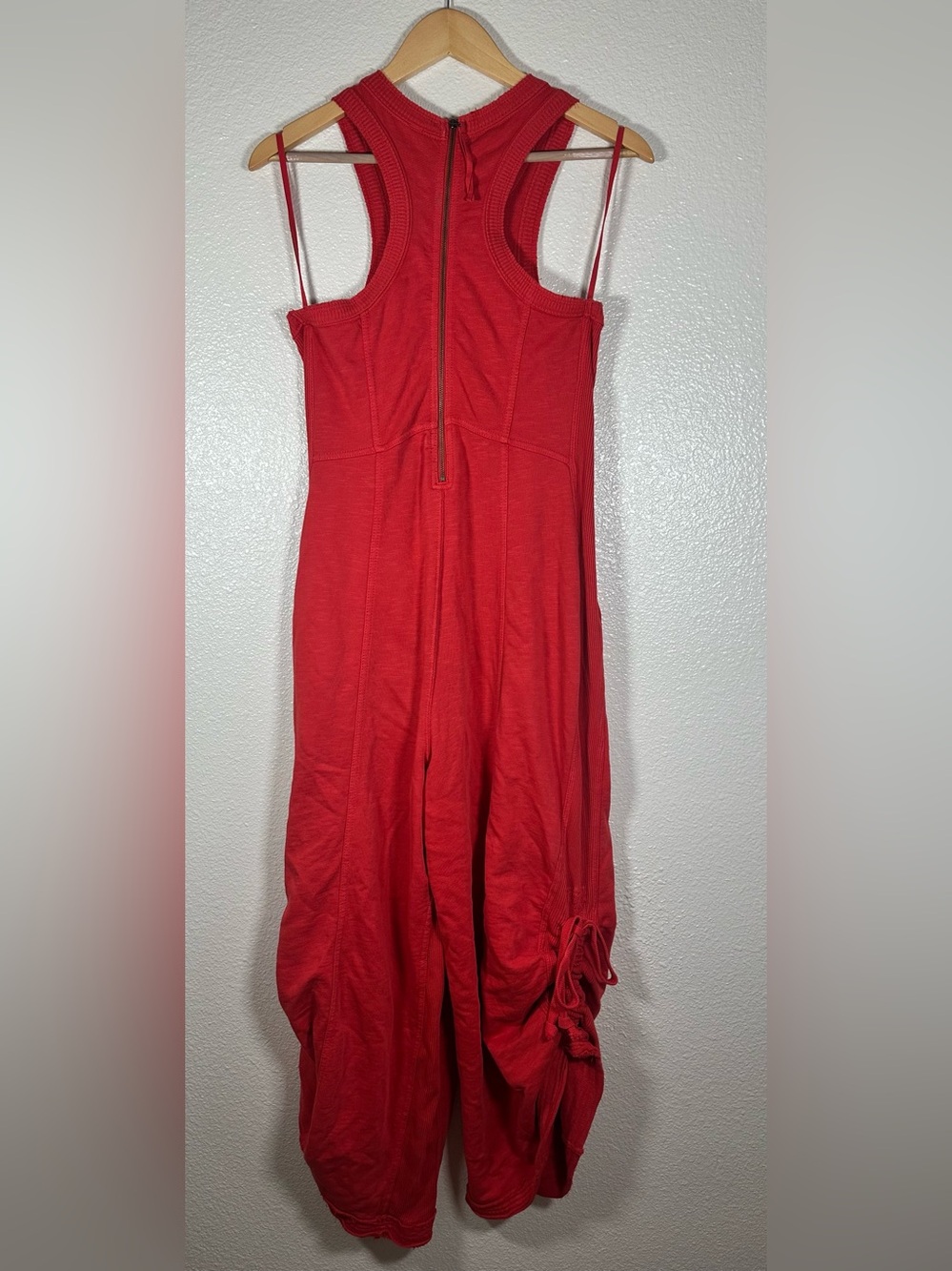 Anthropologie Daily Practice Red Wide Leg Jumpsuit Size XXS - Picture 7 of 12